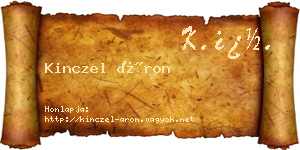Kinczel Áron névjegykártya